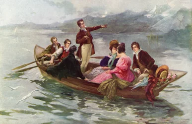 Byron und Shelley auf dem Genfersee